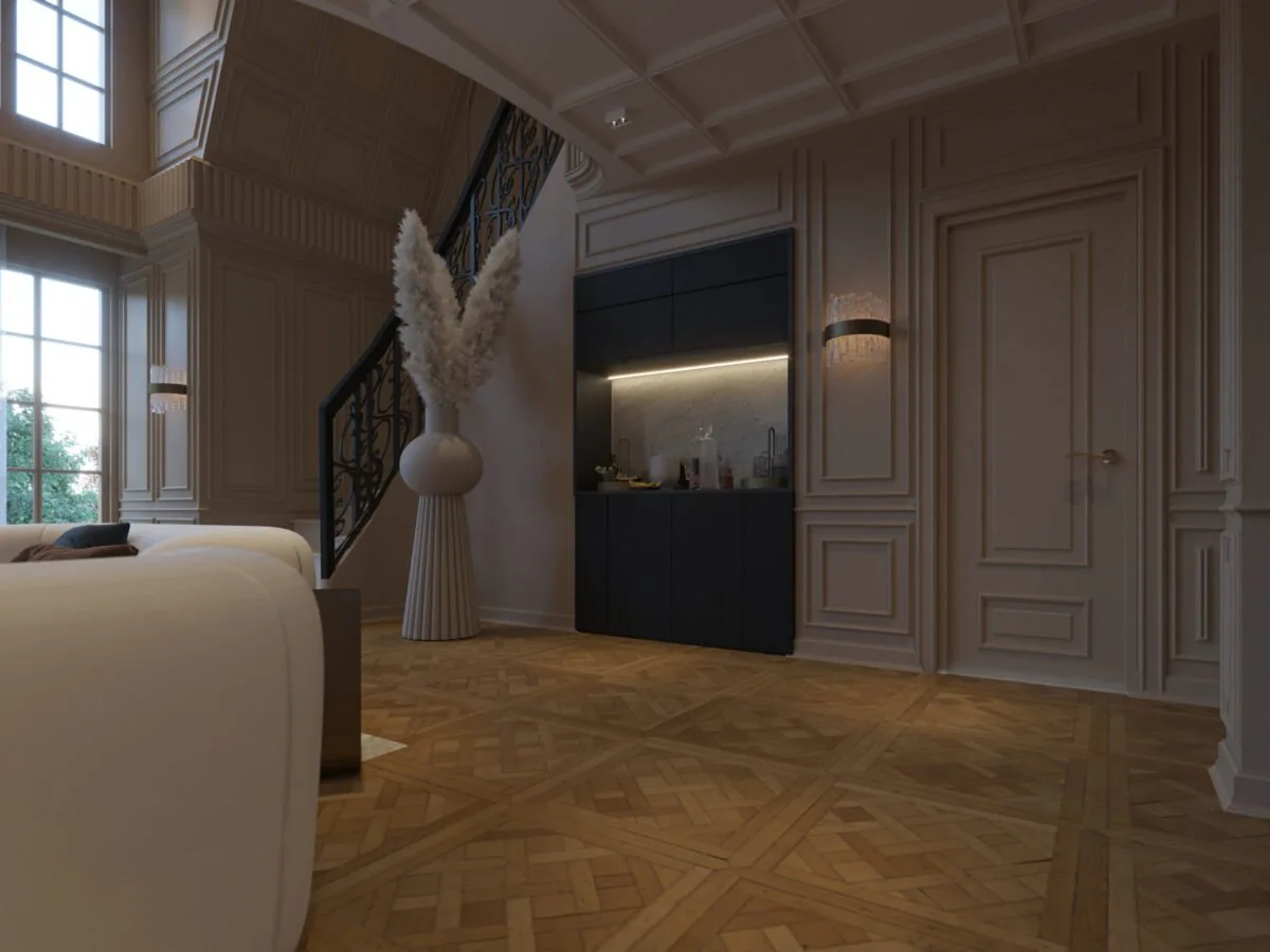 Elegant Apartment in Paris with Eiffel Tower Views — design view