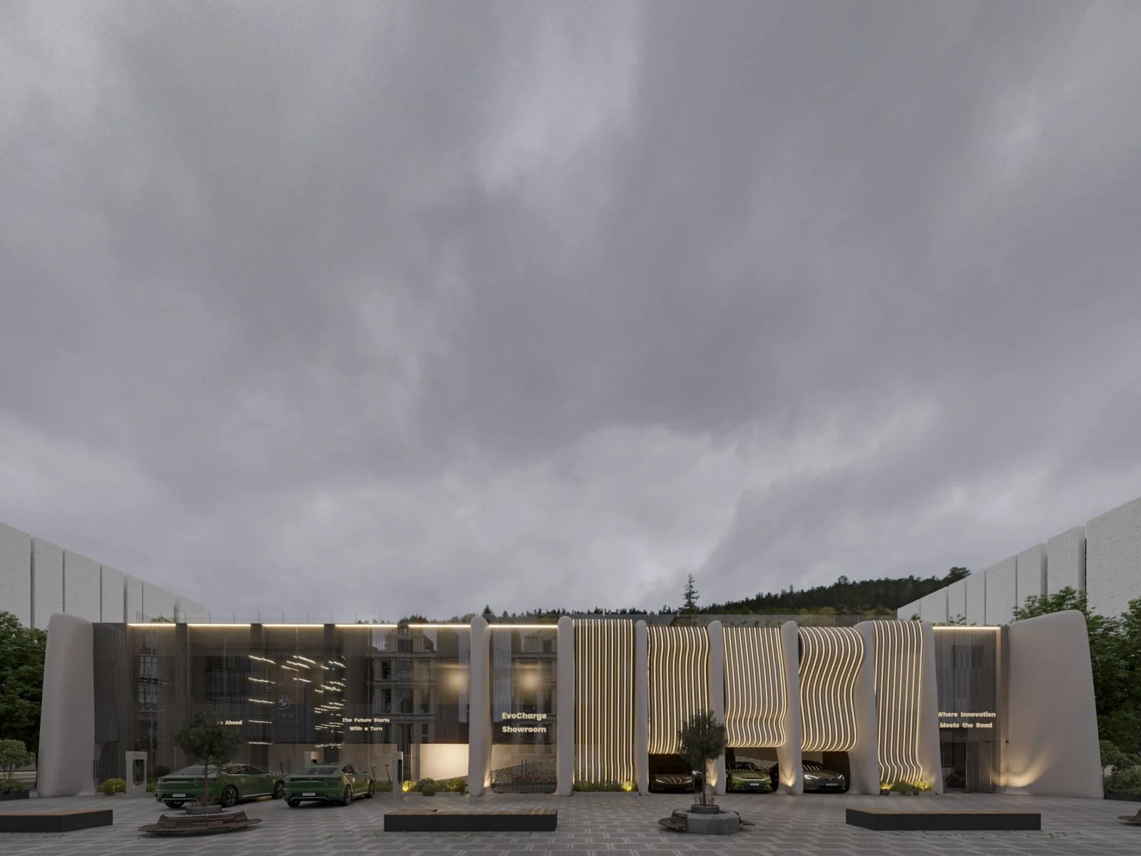 Electric Vehicle Gallery in Lagos, Nigeria — design view