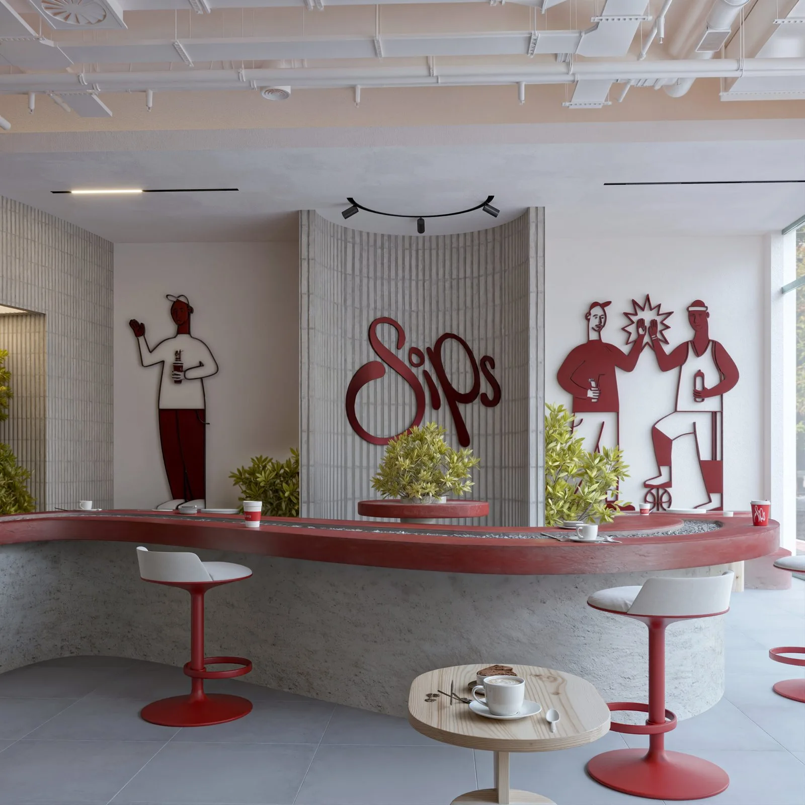 SIPS CAFFÉ, Basrah – Redefined Café Architecture — design view