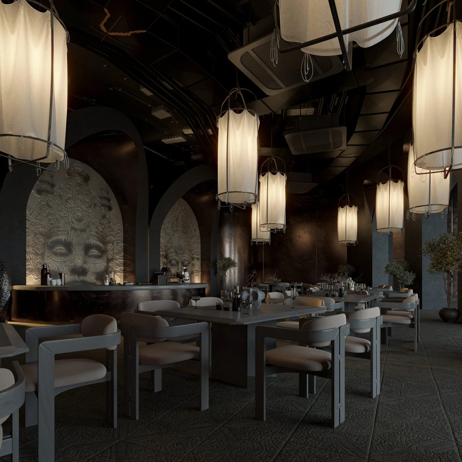 Roxana Café, Cape Town: An Inca-Inspired Spatial Experience — design view