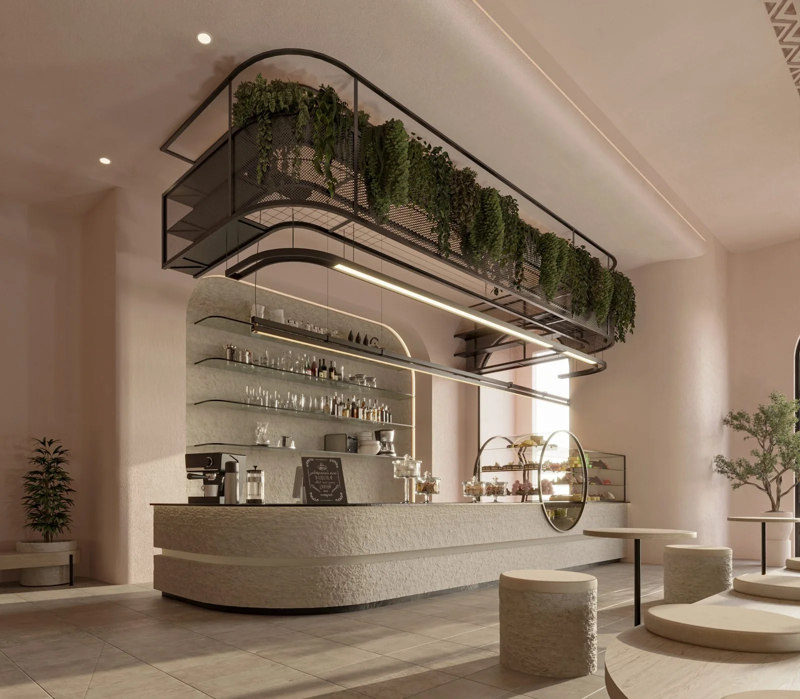 The Comfort Café – A Spatial Journey Through Nature and Culture — design view