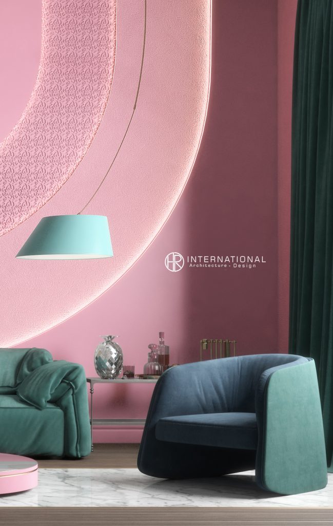 pink living room  Architecture & Interior Design
