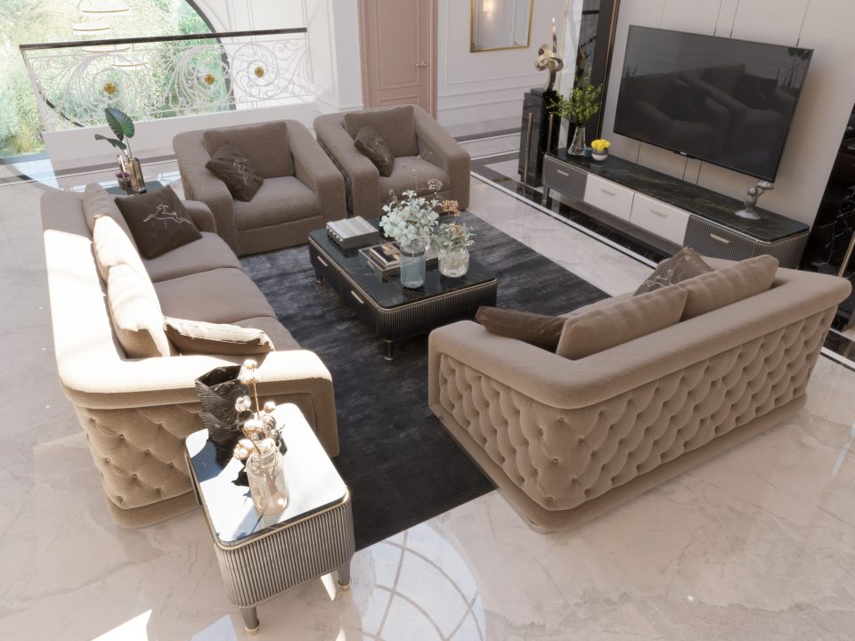 sofas design next the tv set