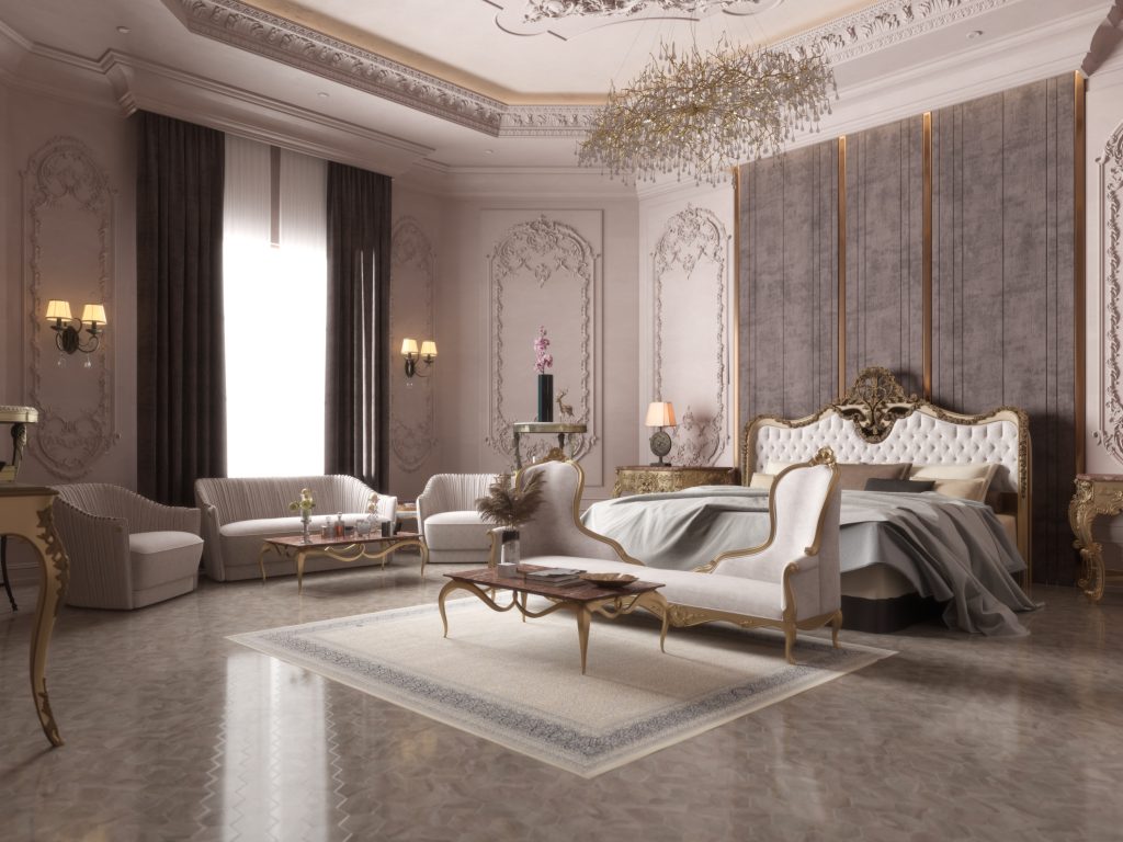 Classic Interior Design For Master Bedroom | HRarchZ Architecture Studio