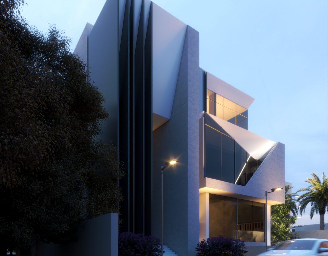 exterior design - villa - tree