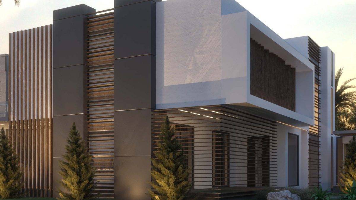 vill modern exterior design - exterior design - villa - tree -SKY