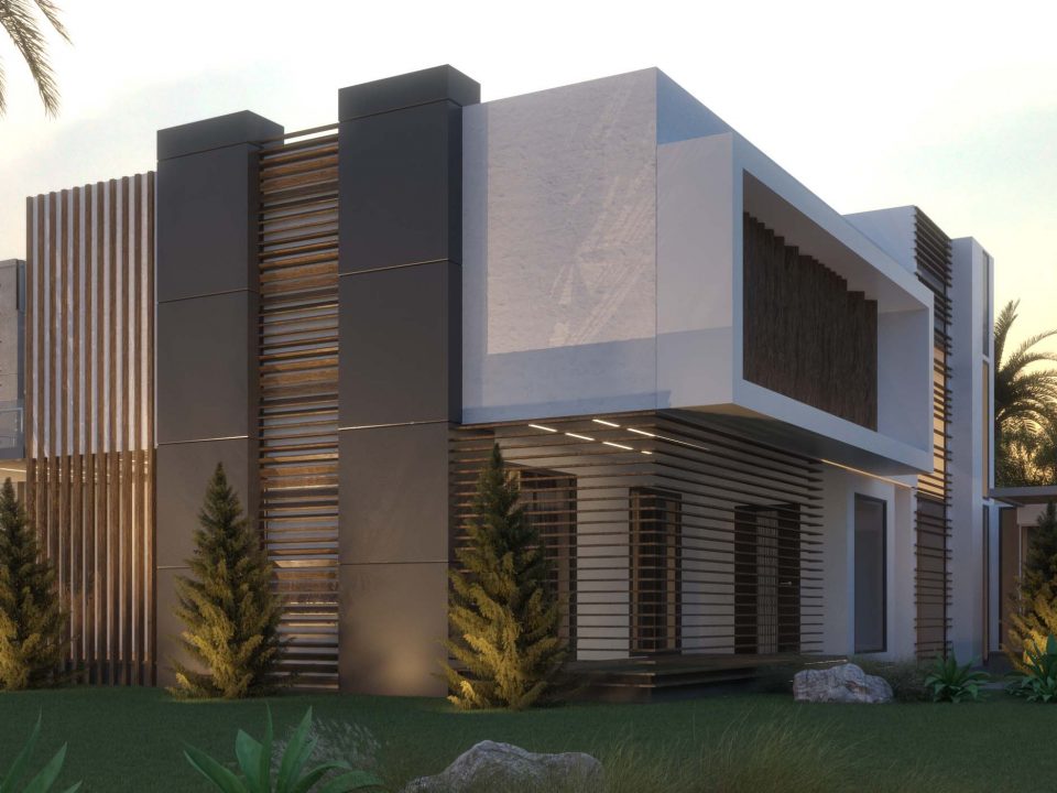 vill modern exterior design - exterior design - villa - tree -SKY