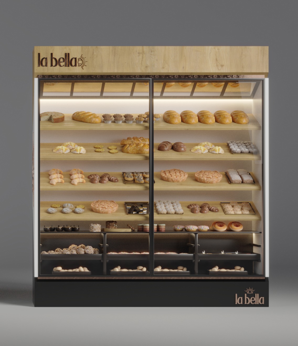 stand - big stand - stand design - hrarchz - bread - food container 
