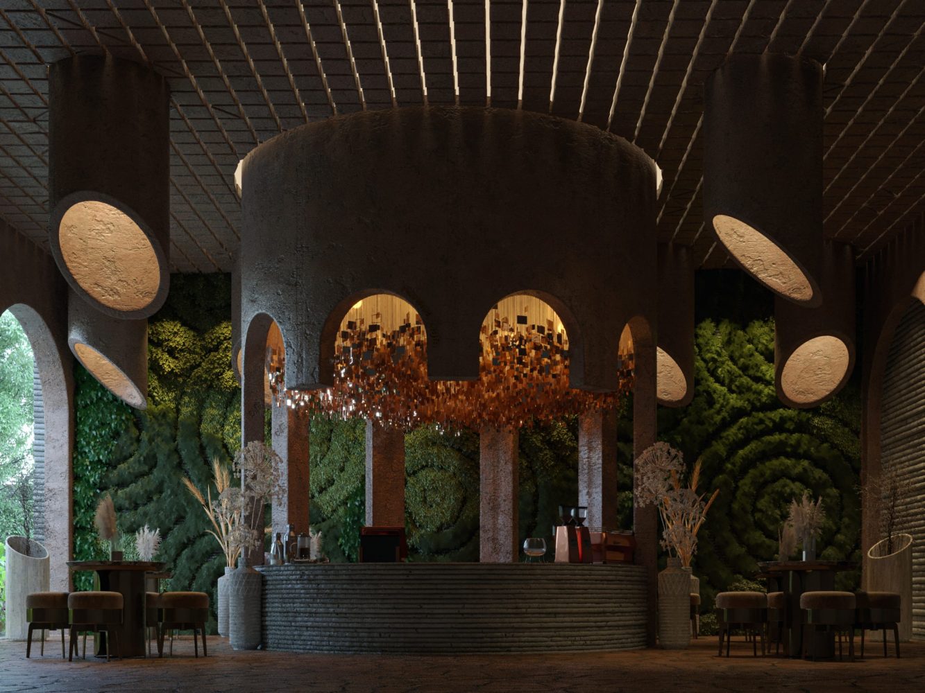 REXANA CAFE DESIGN - INTERIOR DESIGN - CASTLE MOOD - HISTORICAL BUILDING - LIGHTING