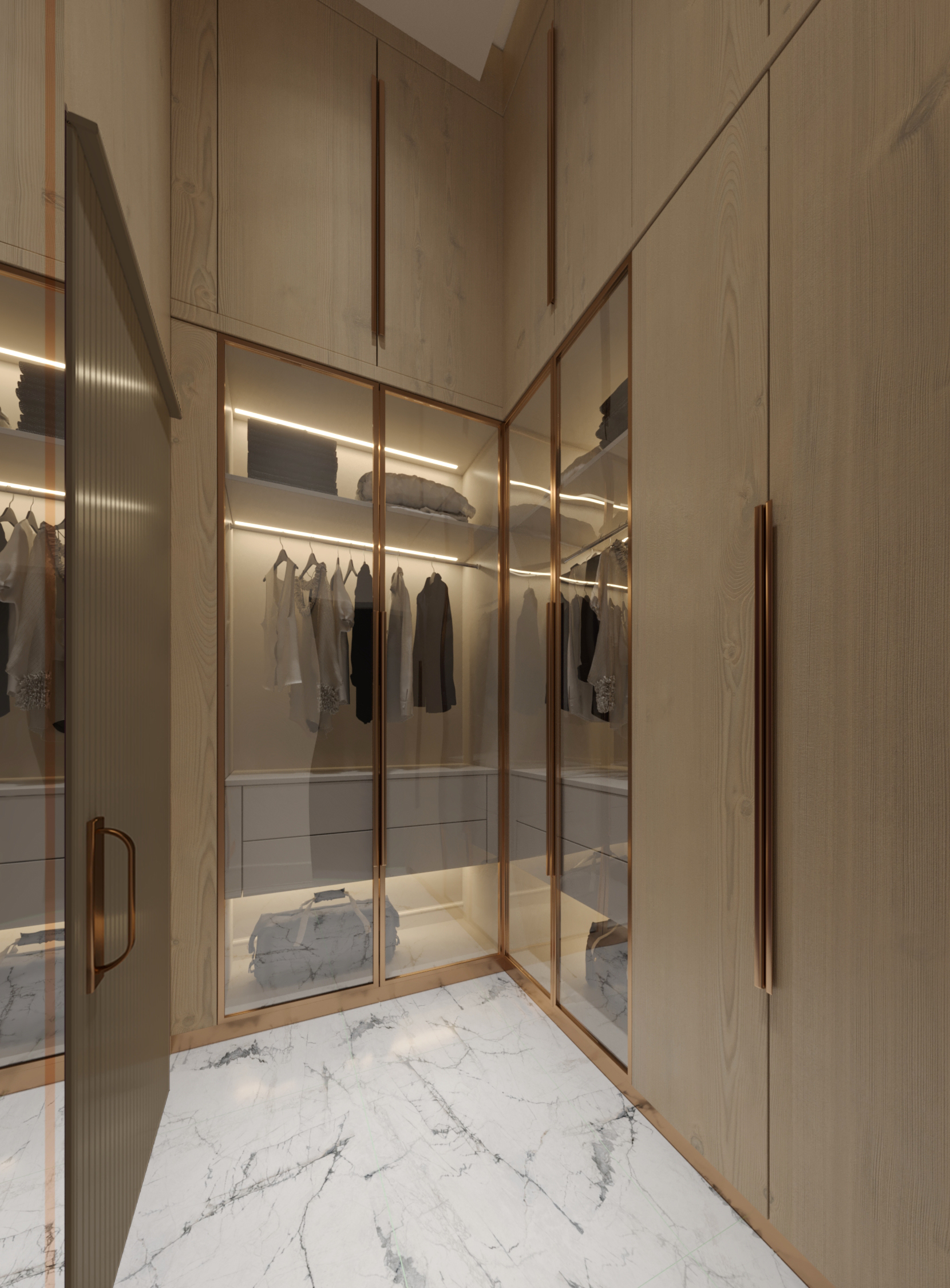 dressing room - closet brown