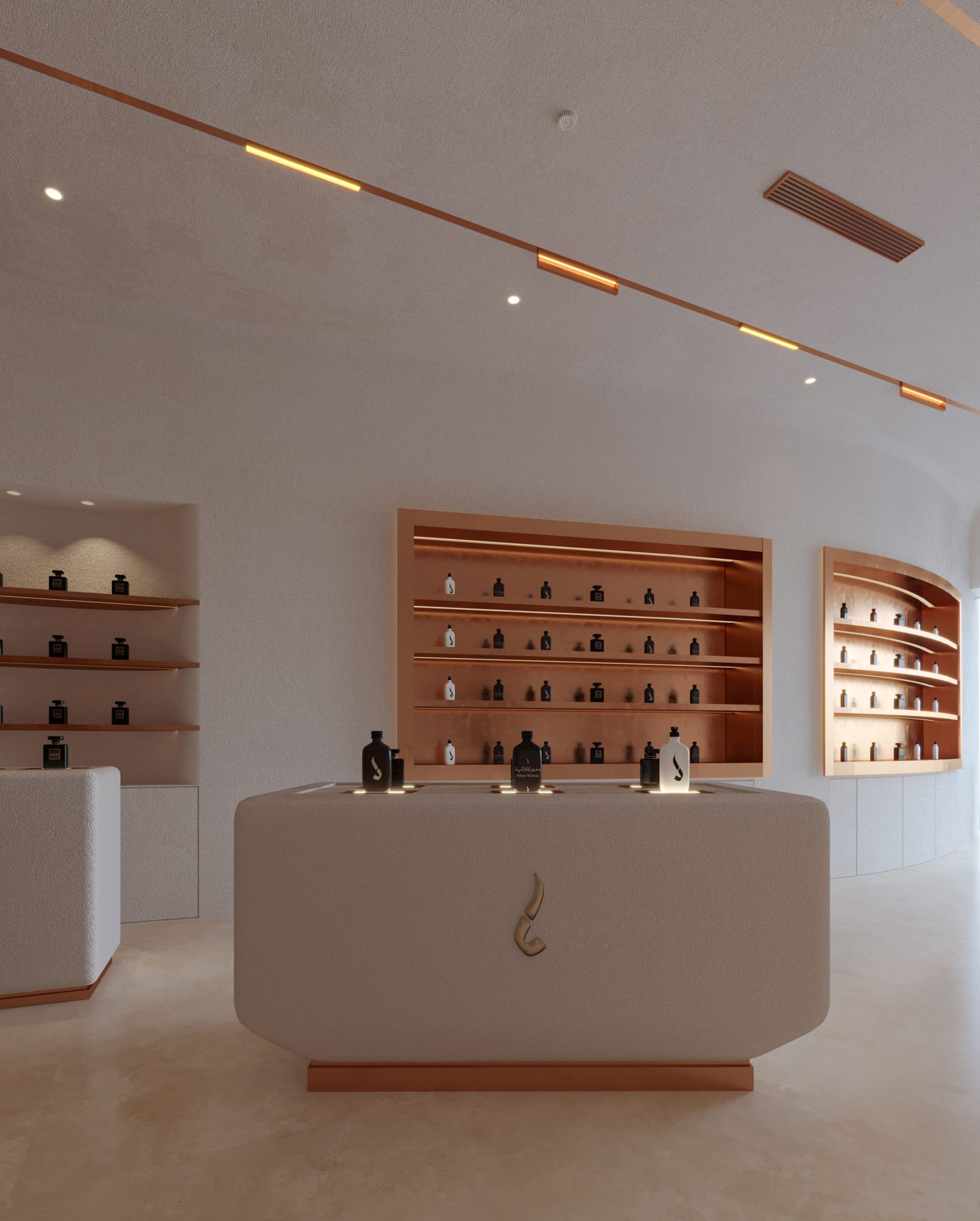 DKHOON ALEMIRATIA NEW DESIGN - shelves - bronze -stands - perfume 