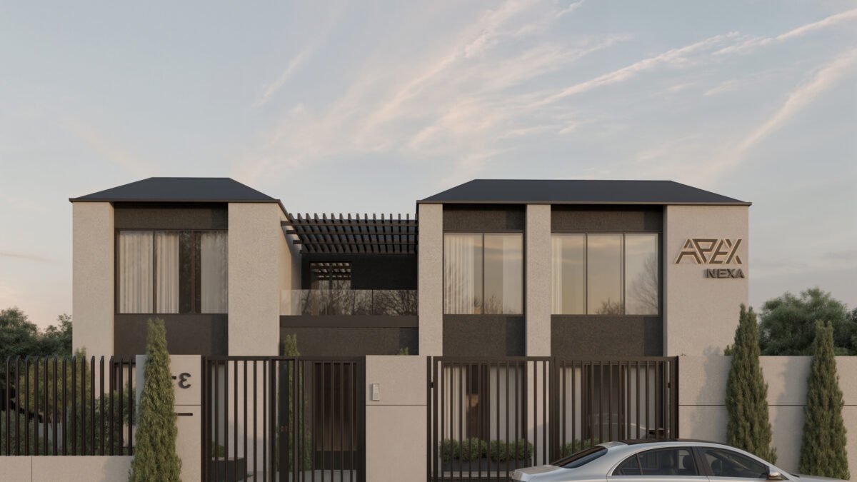 Modern prefabricated office building APEX headquarters in Damascus