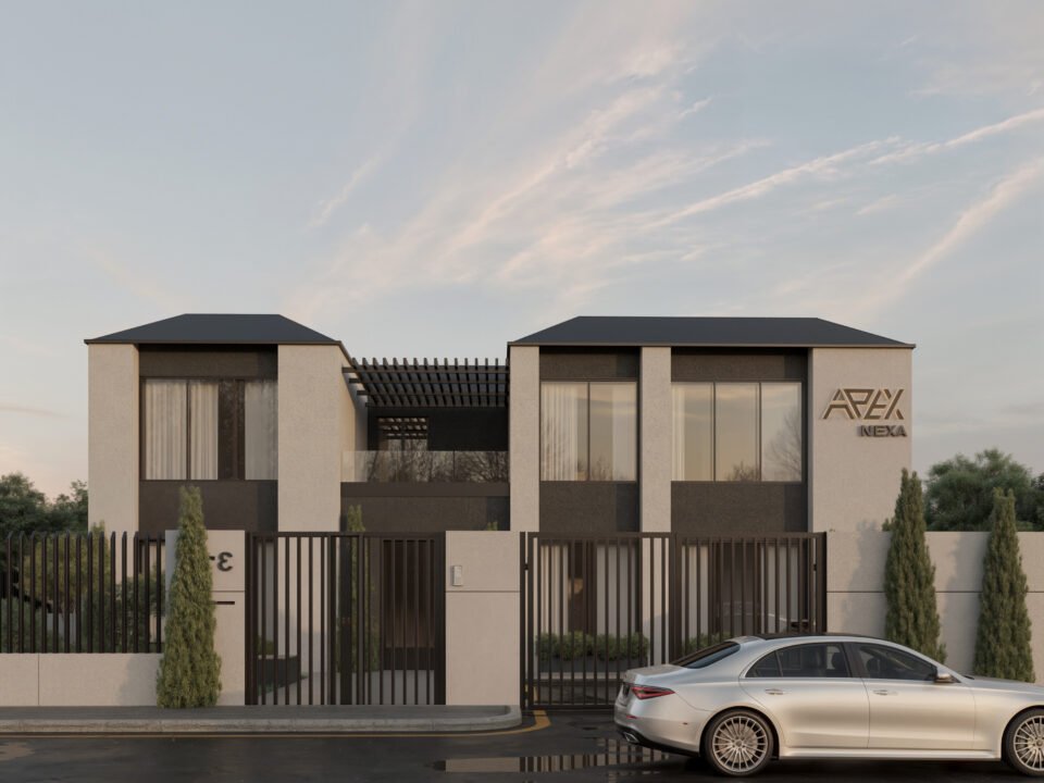 Modern prefabricated office building APEX headquarters in Damascus