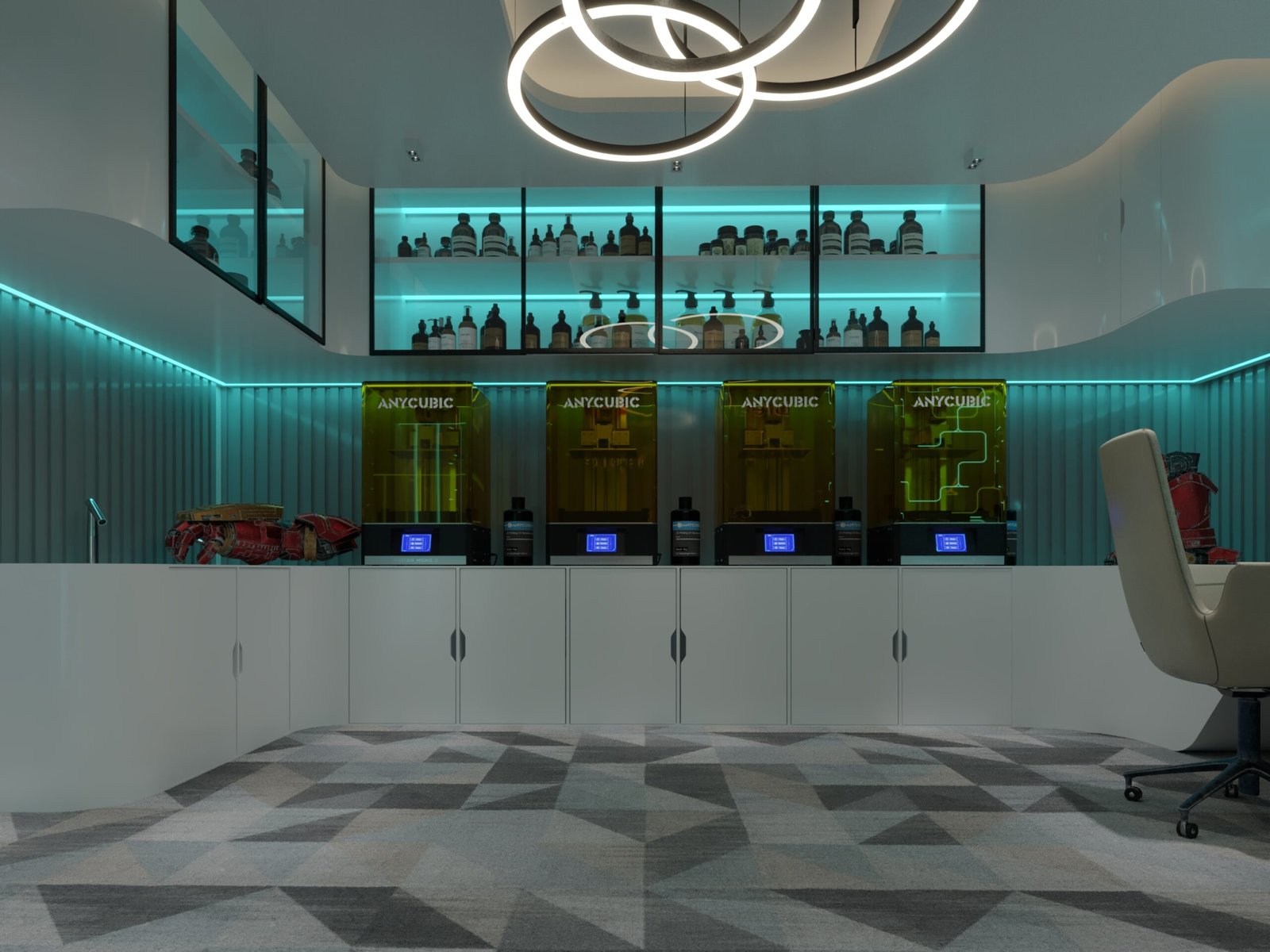 Futuristic Lab Interior Design by HRarchZ | Innovation Workspace