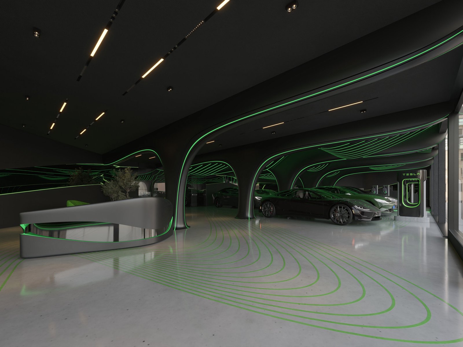 Electric Mobility Gallery in Lagos | Sustainable EV Showroom Design by HRarchZ