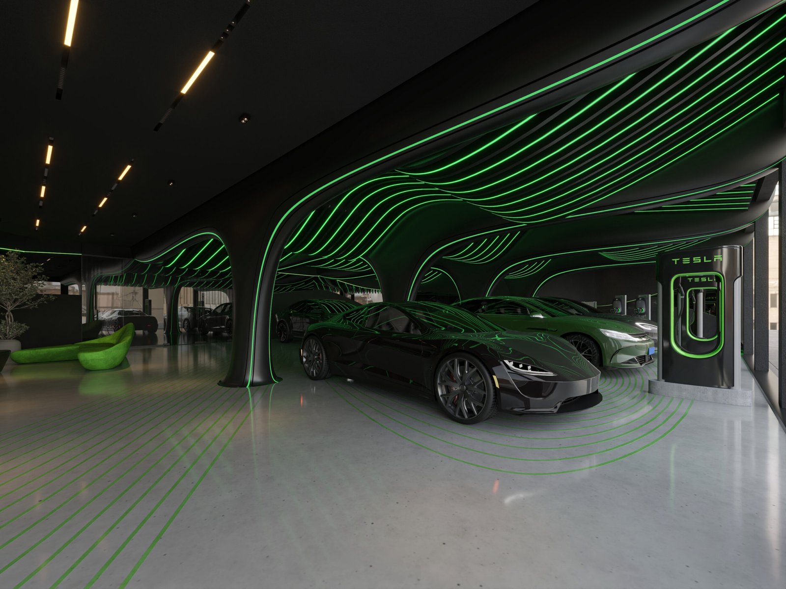 Electric Mobility Gallery in Lagos | Sustainable EV Showroom Design by HRarchZ