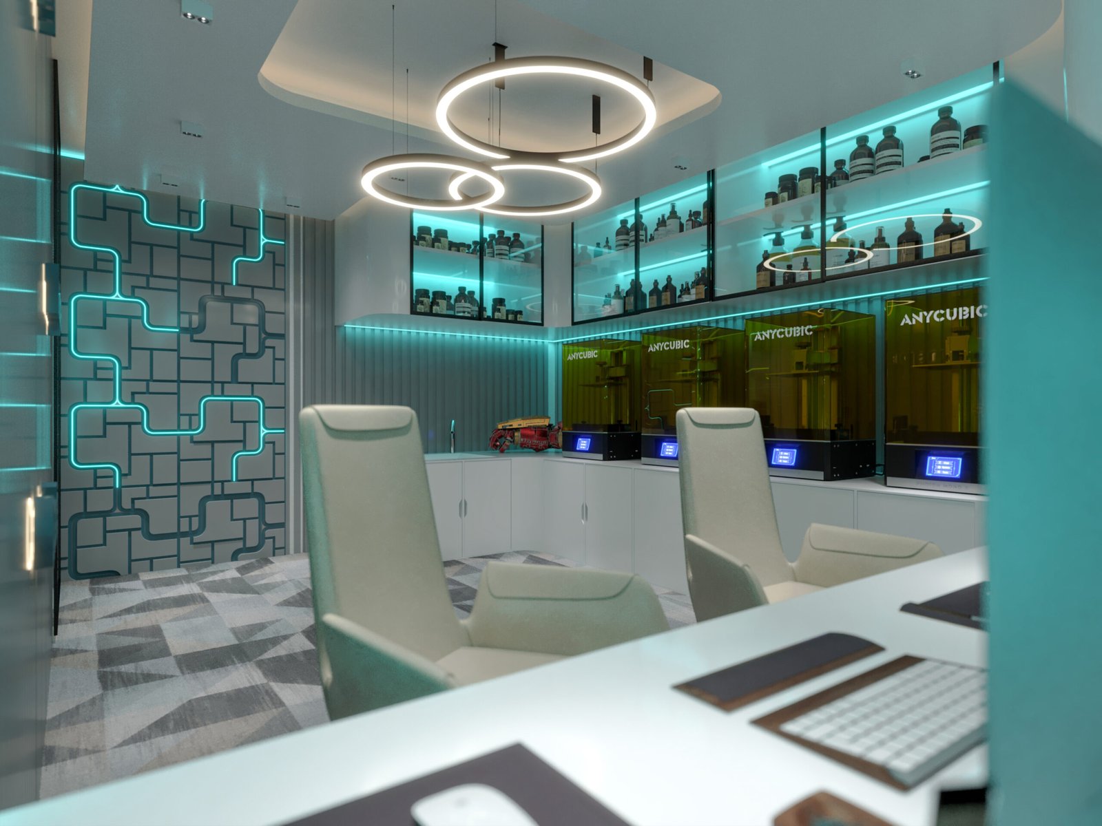 Futuristic Lab Interior Design by HRarchZ | Innovation Workspace