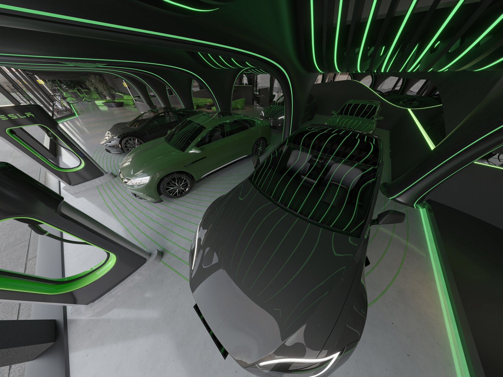Electric Mobility Gallery in Lagos | Sustainable EV Showroom Design by HRarchZ