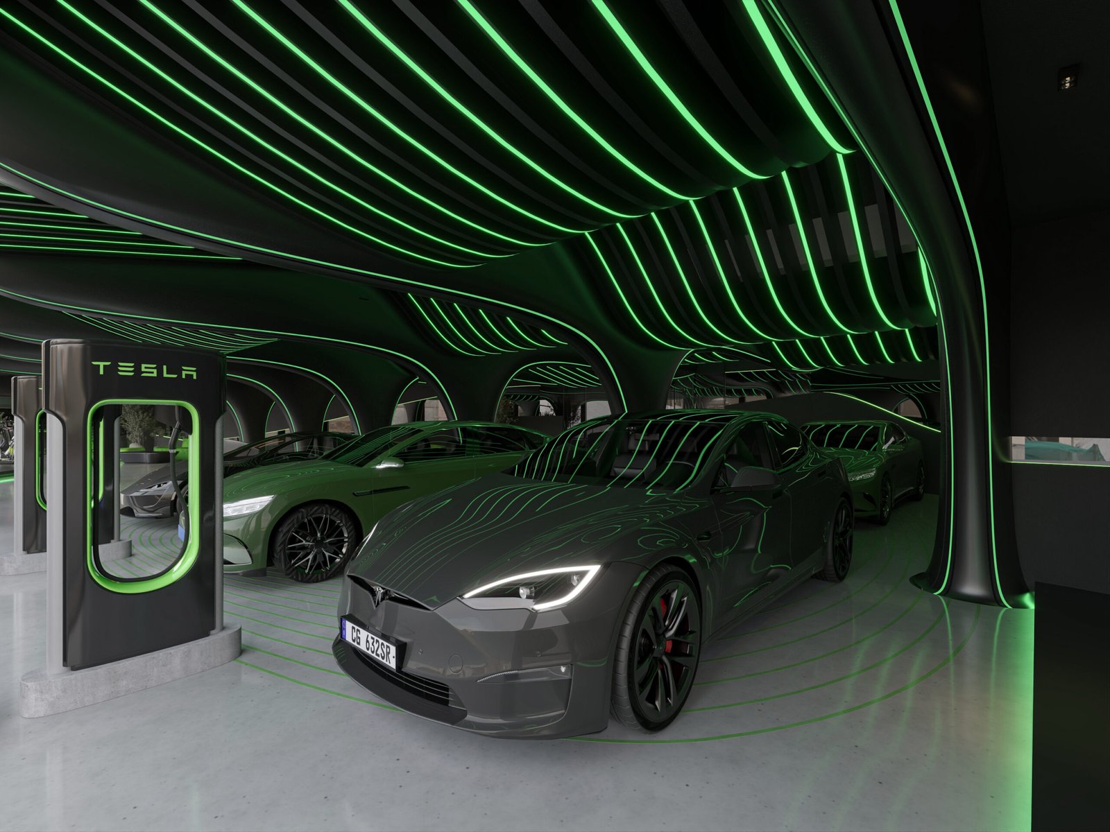 Electric Mobility Gallery in Lagos | Sustainable EV Showroom Design by HRarchZ