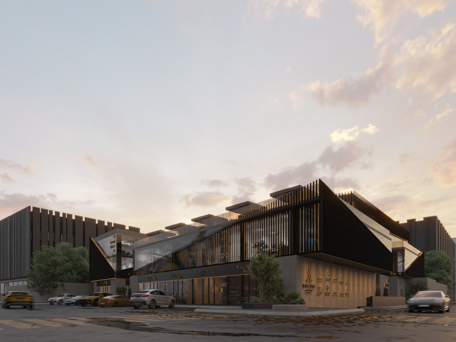 Offices, cafés, and retail spaces shaped by the spirit of Najd.