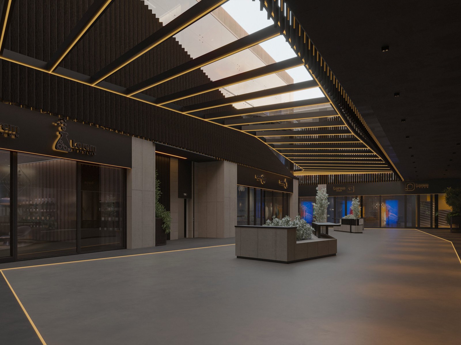 Offices, cafés, and retail spaces shaped by the spirit of Najd.